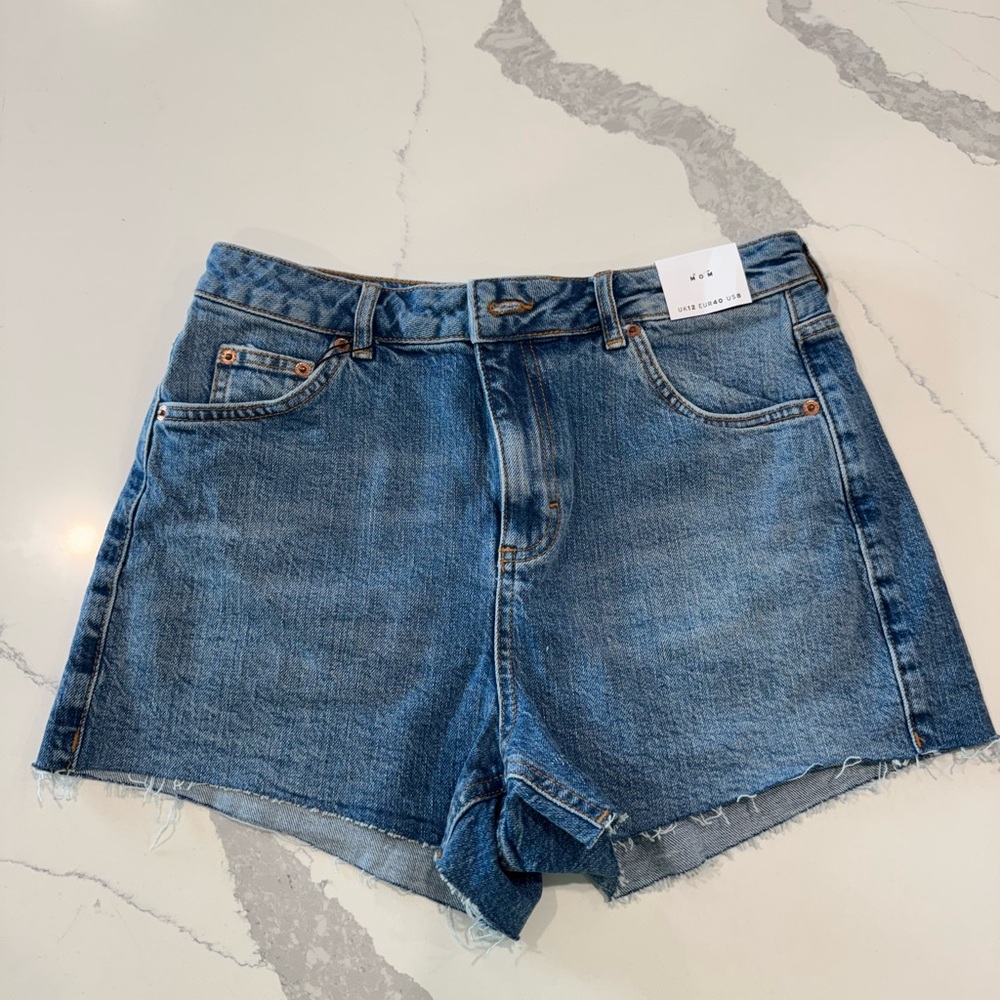 Topshop Mom Blue Jean Shorts
